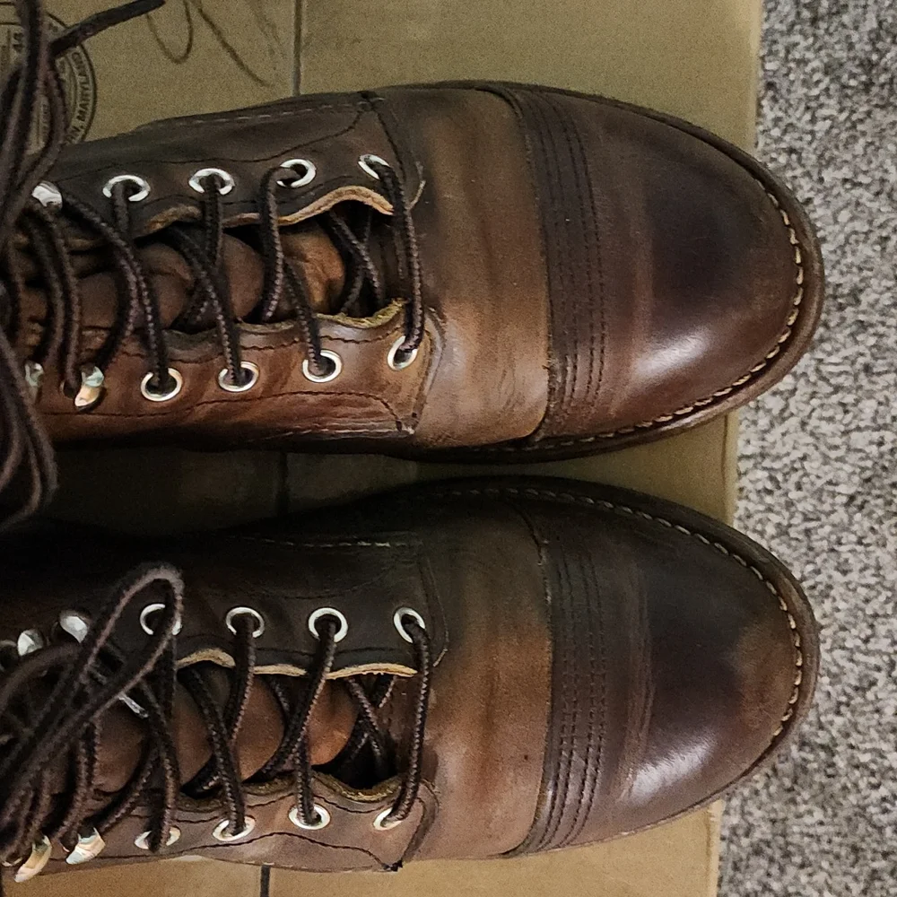 Red Wing Shoes Brown Leather Boots - Picture 8 of 14